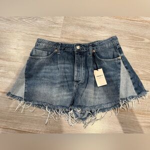 Forever 21 Blue Jean Shorts with Frayed Hem